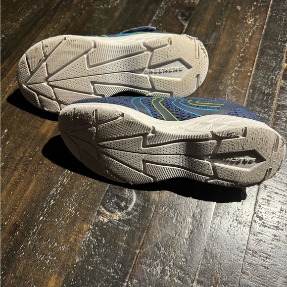 Boys Skechers Size 3 Sneakers Shoes - Navy Blue - Picture 5 of 8